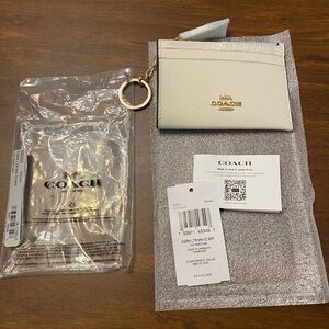 Coach White Card Holder Mini Skinny Id Case